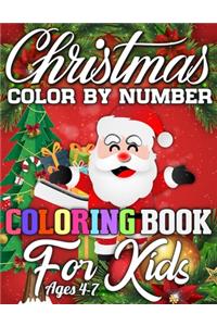 Christmas Color By Number Coloring Book for Kids Ages 4-7