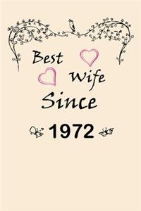 Best Wife Since 1972 Journal Couples Gift