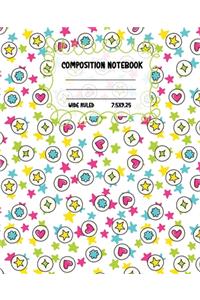 Composition Notebook Wide Ruled