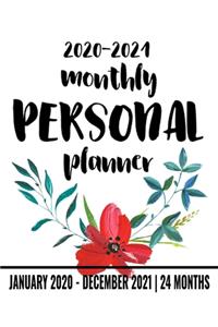2020 - 2021 Monthly Personal Planner