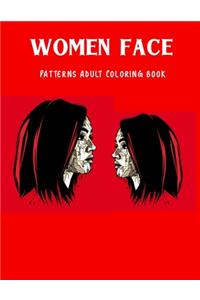 Women Face Patterns Adult Coloring Book