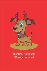 christmas notebook 120 pages squared