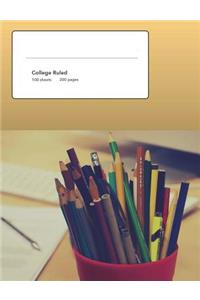 Color Full of Pencils Composition Book