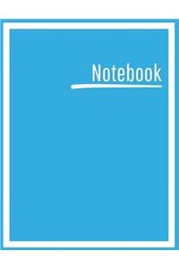 Notebook: College Ruled, Lined, Notebook for School, Work, 1 Subject, Bright Blue, Soft Cover