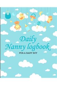 Daily Nanny Logbook for a Baby Boy