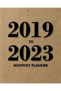 2019-2023 Monthly Planner