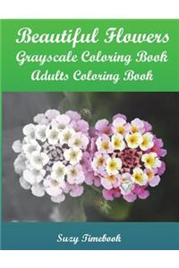 Beautiful Flowers Grayscale Coloring Book