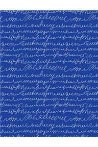 My Big Fat Journal Notebook Scribbly Handwriting White On Blue