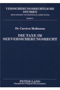 Die Taxe Im Seeversicherungsrecht