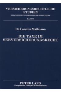 Die Taxe Im Seeversicherungsrecht