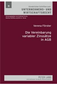 Die Vereinbarung Variabler Zinssaetze in Agb