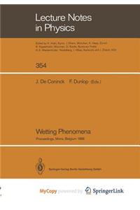Wetting Phenomena