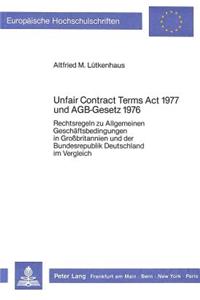 Unfair Contract Terms ACT 1977 Und Agb-Gesetz 1976