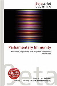 Parliamentary Immunity