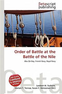 Order of Battle at the Battle of the Nile