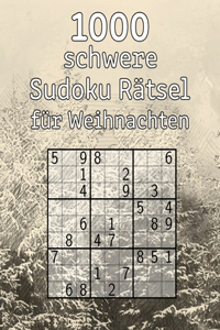 1000 schwere Sudoku Rätsel für Weihnachten