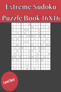 Extreme Sudoku Puzzle Book 16X16 Hard Level