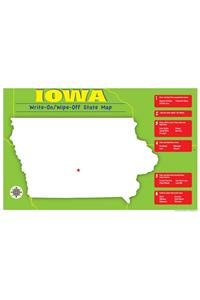 Iowa Write-On/Wipe-Off Desk Mat - State Map