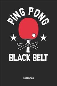 Ping Pong Black Belt Notebook