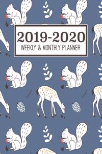 2019-2020 Weekly & Monthly Planner: Academic Planner for Students & Teachers - August 2019 through July 2020 - Schoolwork Calendar with Daily notes and Weekly Checklists