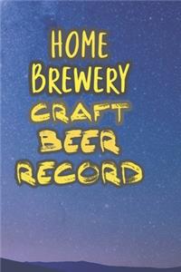 Home Brewery Craft Beer Record