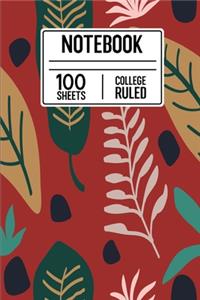 Notebook 100 Sheets College Ruled