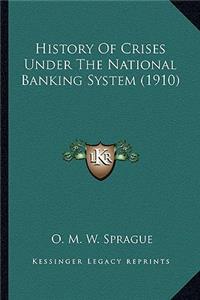 History Of Crises Under The National Banking System (1910)