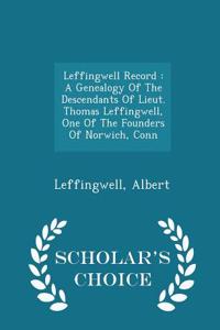 Leffingwell Record