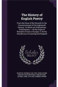 The History of English Poetry