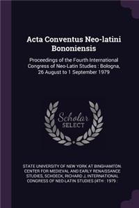 ACTA Conventus Neo-Latini Bononiensis