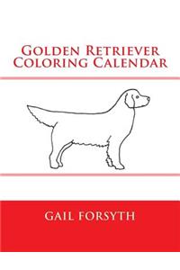 Golden Retriever Coloring Calendar