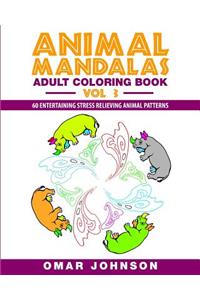 Animal Mandalas Adult Coloring Book, Volume 3