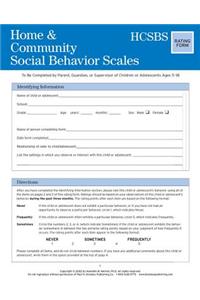 Home and Community Social Behavior Scales (HCSBS-2)  Rating Scales