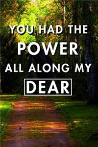 You Had The Power All Along My Dear
