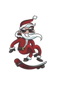 Christmas Skateboard Santa Notebook