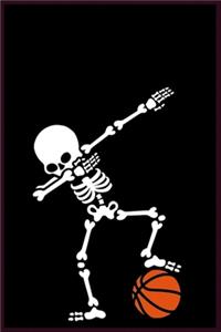 dabbing skeleton basketball