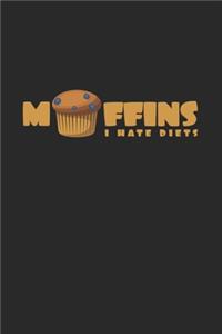 Muffins: 6x9 Muffins - blank with numbers paper - notebook - notes