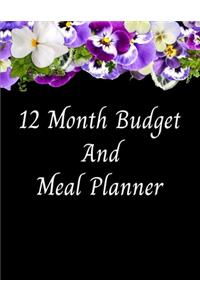 12 Month Budget and Meal Planner