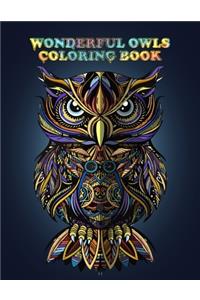 Wonderful Owls Coloring Book