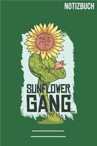 Notizbuch Liniert Sonnenblumen Gang