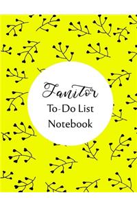 Janitor To Do List Notebook