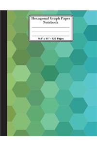 Hexagonal Graph Paper Notebook. 8.5