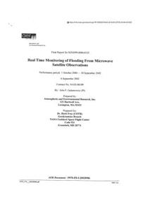Real Time Monitoring of Flooding from Microwave Satellite Observations