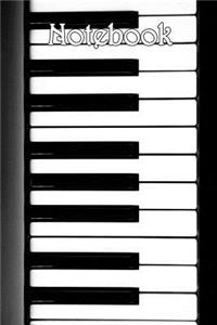 Notebook: Piano - Bespoke, Personalised Notebook. Contact Us If You Would Like Your Own Image, Name or Other Text on a Book.