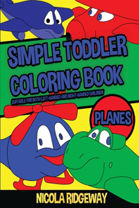 Simple Toddler Coloring Book (Planes)
