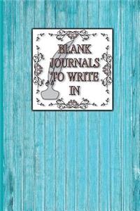 Blank Journals To Write In