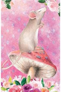 Bullet Journal for Animal Lovers Mouse in Flowers