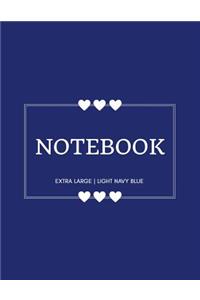 Notebook Extra Large: Light Navy Blue: Notebook 8.5 X 11: Notebook 400 Pages
