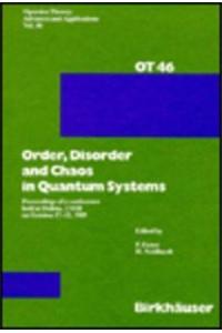 Order, Disorder and Chaos in Quantum Systems