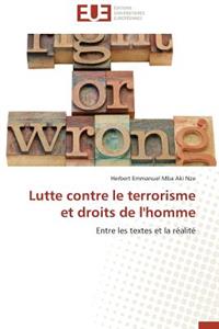 Lutte Contre Le Terrorisme Et Droits de l'Homme